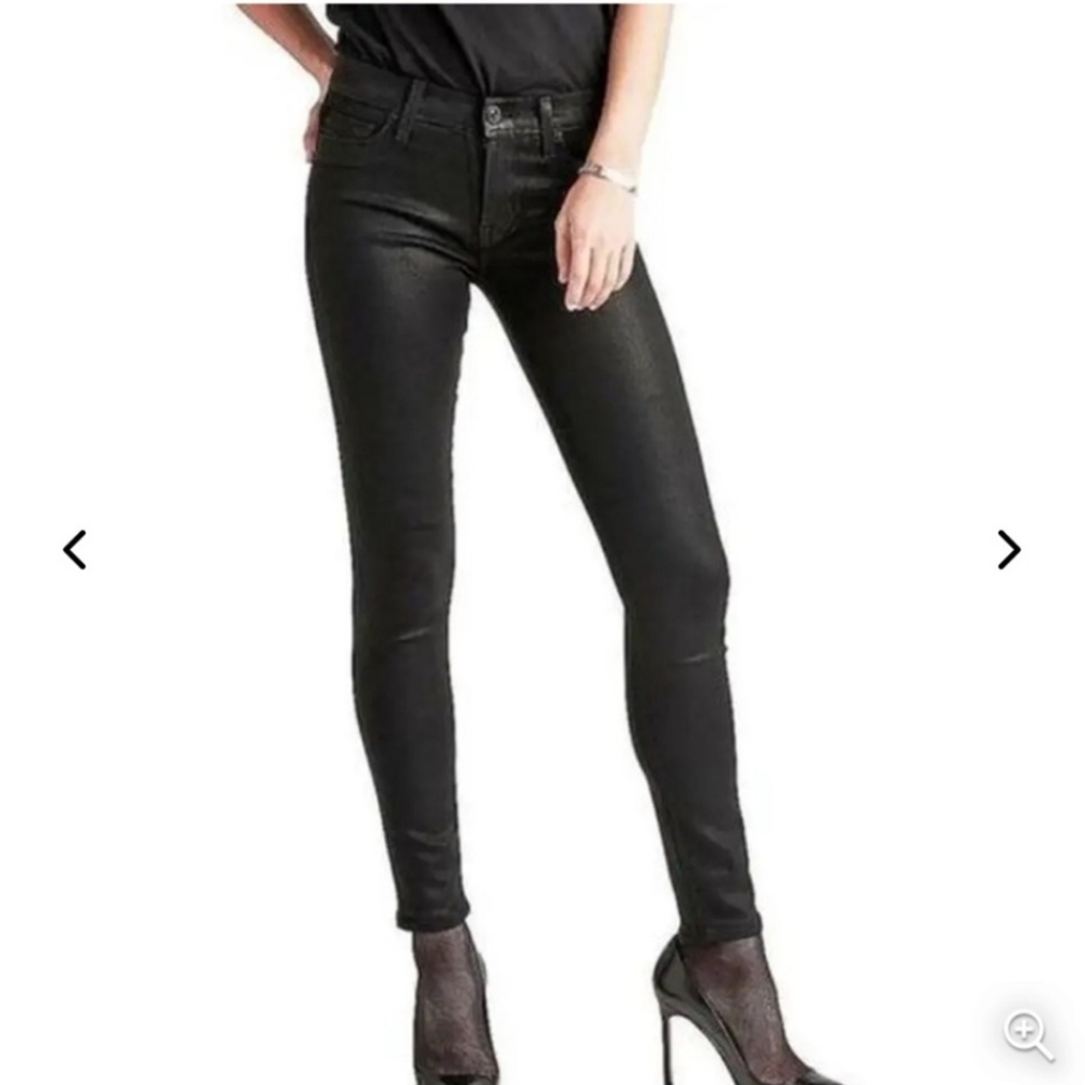 Hudson Nico Cabernet Red Coated Skinny Jeans Mid-Rise Y2K 2010s Size 6/28 - Picture 2 of 16